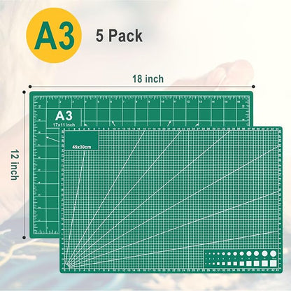 5 PCS Self Healing Cutting Mat 12" x 18": Sewing Rotary Cutting Mat - Image 2