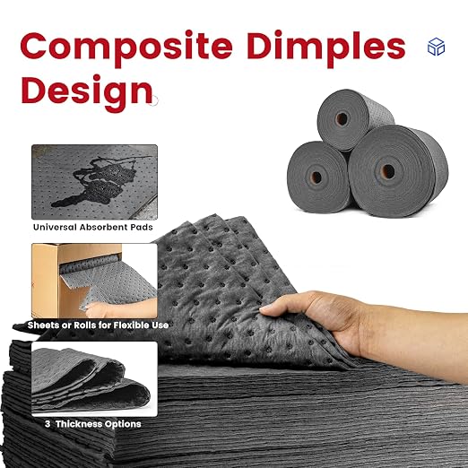 Universal Absorbent Pads Roll | 16"x20" Water Absorbent Mat 100-Pack | - Image 3