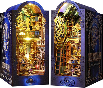 ISSEVE Book Nook Kit, 3D Wooden Puzzle DIY Miniature House Kit - Image 9