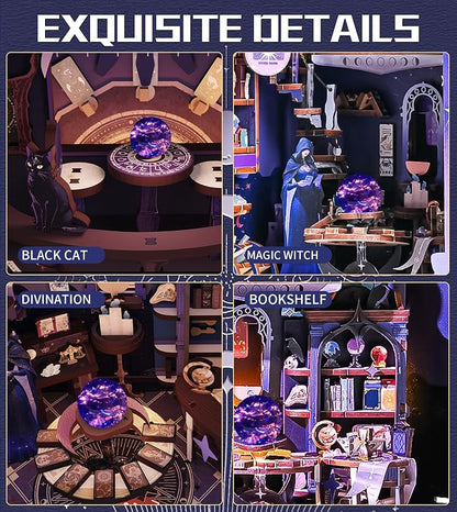 DIY Booknook Kit, 3D Wooden Puzzle Miniature Book Nook Kit Insert Decor - Image 3