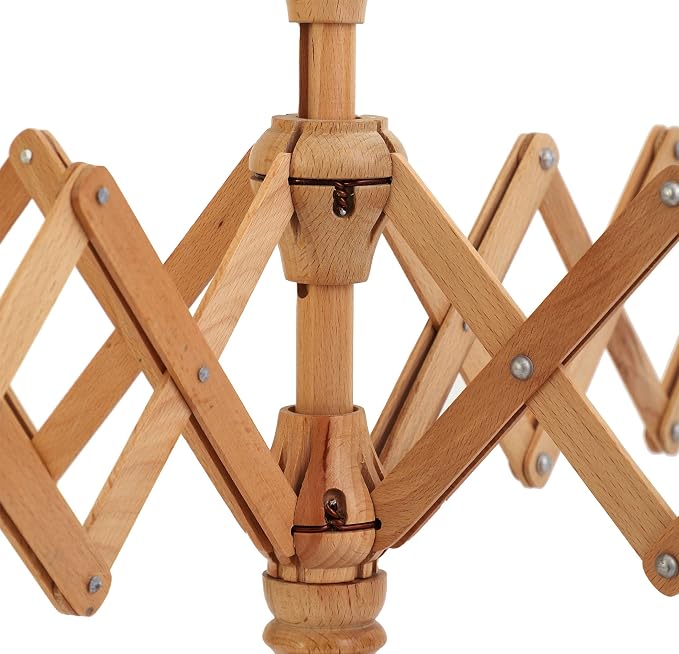 Handcrafted Wooden Table Top Yarn Swift – Beechwood Umbrella Swift - Image 6