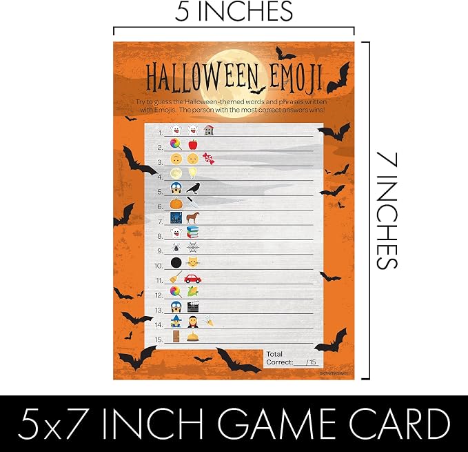 DISTINCTIVS Halloween Party Emoji Guessing Game - Image 4