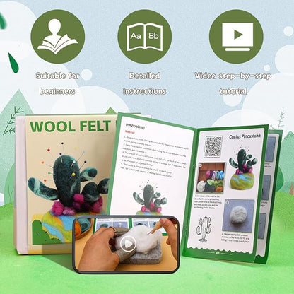 Yizzvb Needle Felting Kit for Beginners Adults, Complete Plant Wool Felting Set - Image 5