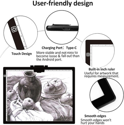 Diamond Painting Light Pad A3, LED Light Box Tracer w/Magnetic Clip & Pen Holder - Image 9