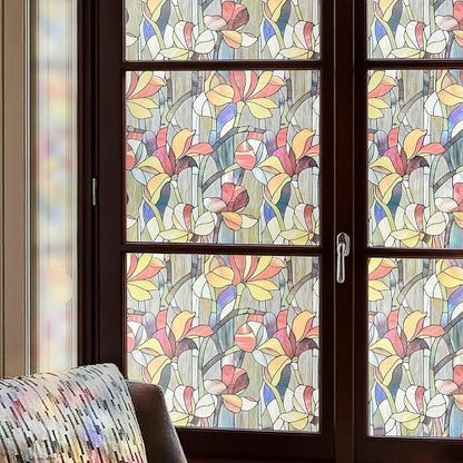 Window Privacy Film, Frosted Glass Decorative Static Cling, Removable Sun by ADDHERES