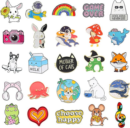 20/40/50 Pcs Cute Enamel Backpack Pins, Funny Anime Enamel Lapel Pins Bulk Set - Image 3