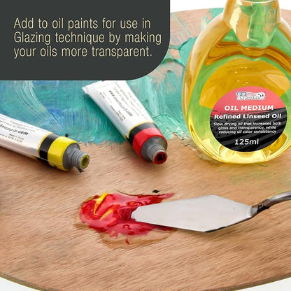 U.S. Art Supply Refined Linseed Oil, 125ml / 4.2 Fluid Ounce Container - Image 3