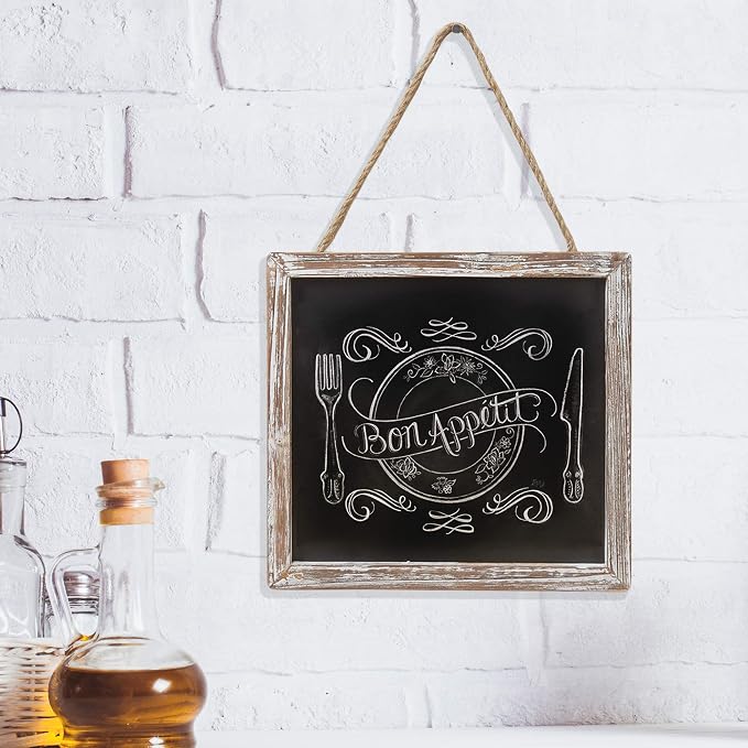 Barnyard Designs Magnetic Hanging Chalkboard Sign – Rustic Decorative Display - Image 2