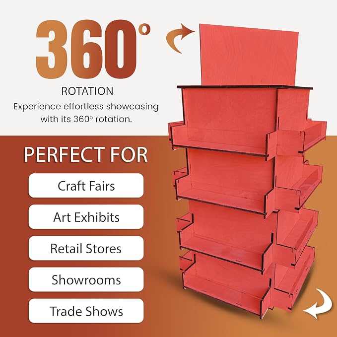 TORCHED DISPLAYS 4-Sided Rotating Display Stand - Image 4