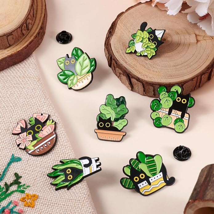 Mixed Enamel Pins for Backpacks, Beadthoven Cute Enamel Brooch Pins Set - Image 6