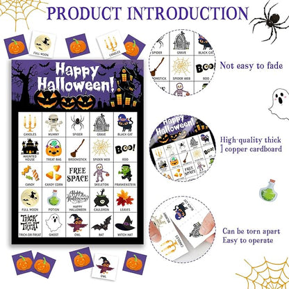 Halloween Bingo Game Cards, 24 Players Halloween Bingo Game - Image 3