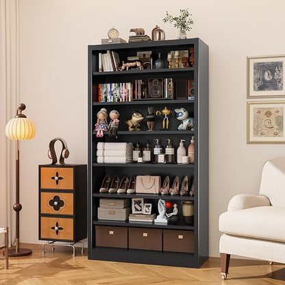 55" Storage Cabinet with 6 Adjustable Shelves, Metal Shelving Unit by ZONLESON