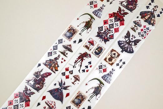 Alice’s Dark Fairies Transparent Washi Tape 4x5 cm – Decorative Scrapbooking by Unknown