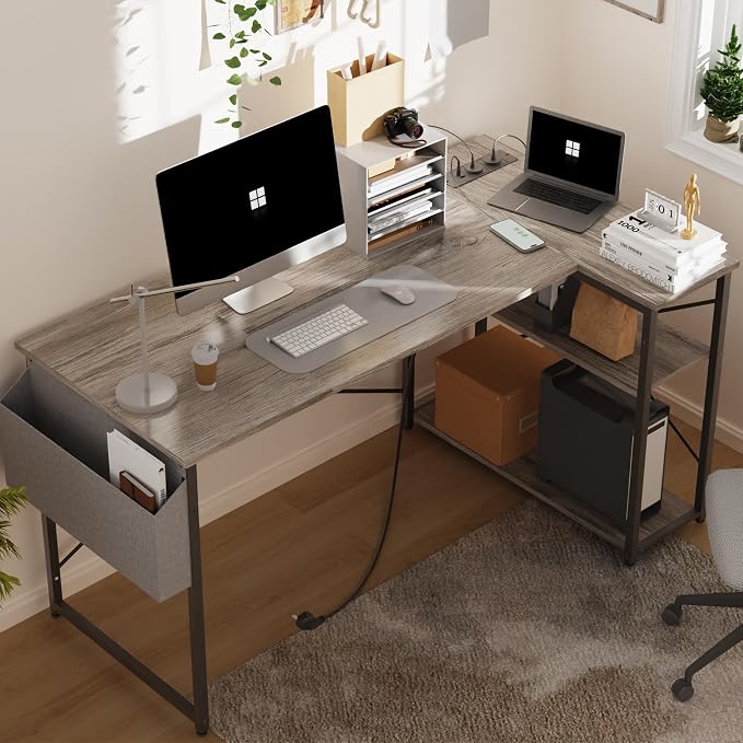 TIQLAB L Shaped Computer Desk - Image 2