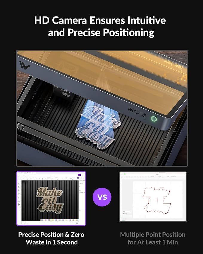 WECREAT Vision 40W Enclosed Laser Cutter and Engraver Machine - Image 3