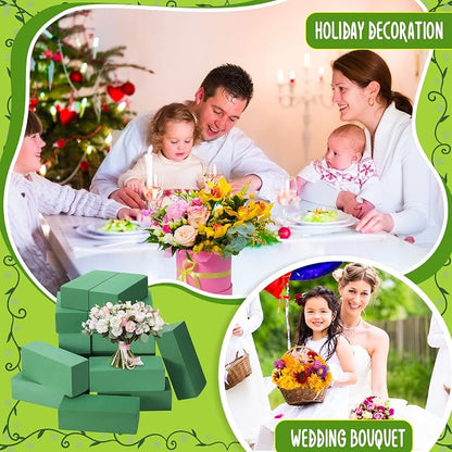 Pangda 30 Pcs Floral Foam Blocks 7. 9''lx3. 5''wx2. 4"h Green Wet and Dry - Image 7