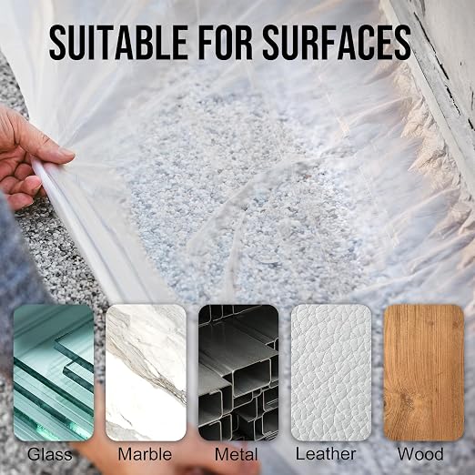 Lichamp Plastic Cover for Painting, Pre-Taped Masking Film, 22 inch x 30 Yard x - Image 5