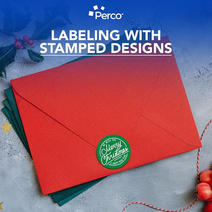 Perco Green 3-Inch Perforated Circle Dot Sticker Labels — 10 Rolls, 000 Round - Image 5