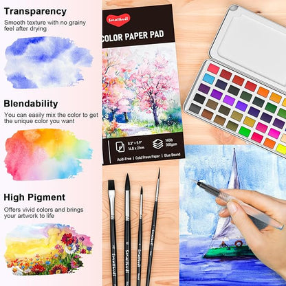 Watercolor Paint Set 168 Colors Including Metallic, Watercolor Kit - Image 3