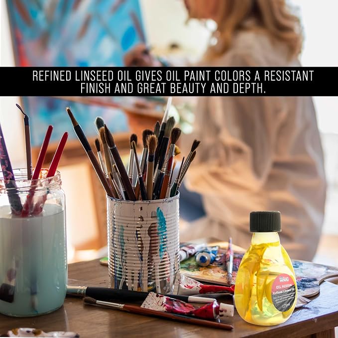U.S. Art Supply Refined Linseed Oil, 125ml / 4.2 Fluid Ounce Container - Image 5