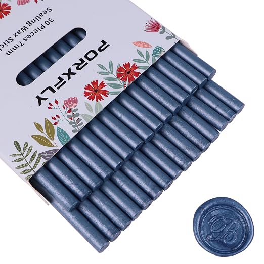 30 Pieces 7mm Sealing Wax Sticks by PORXFLY