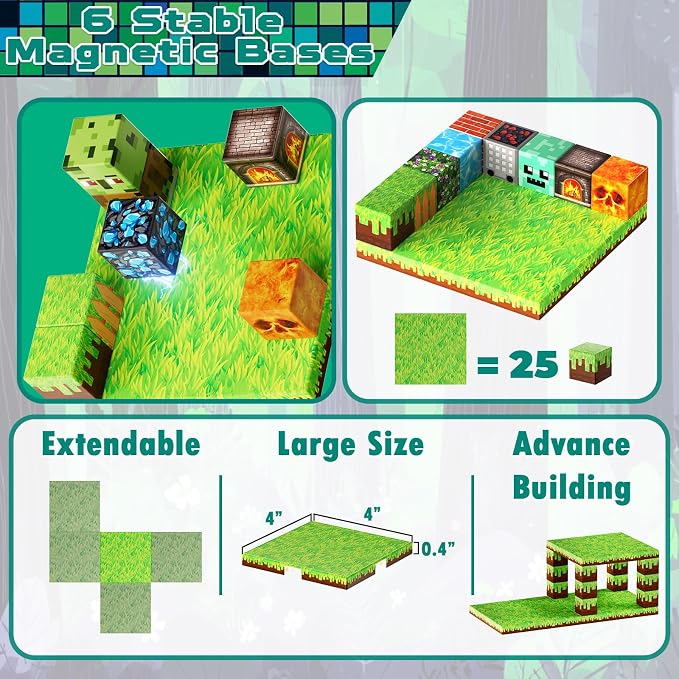 150PCS Magnetic Blocks with 6 Baseplate - Image 3