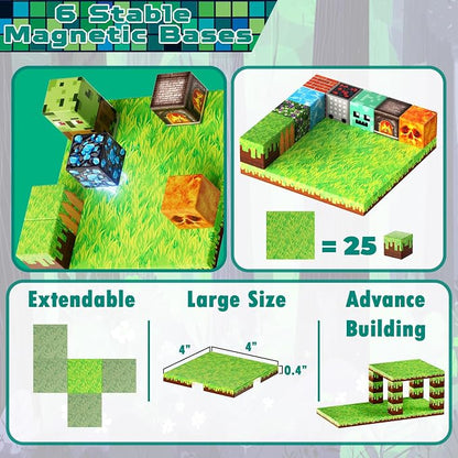 150PCS Magnetic Blocks with 6 Baseplate - Image 3