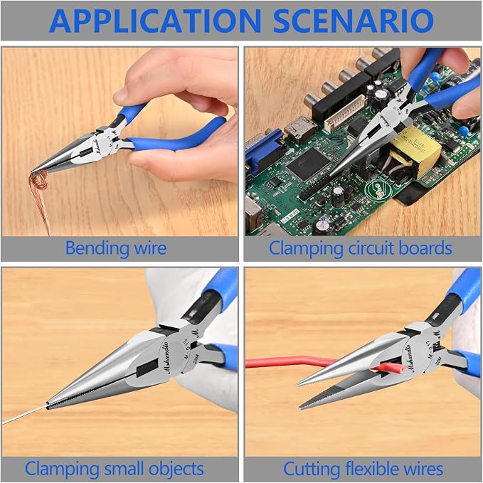 Needle Nose Pliers Set, mshandto 5" Long Nose Pliers - Image 6