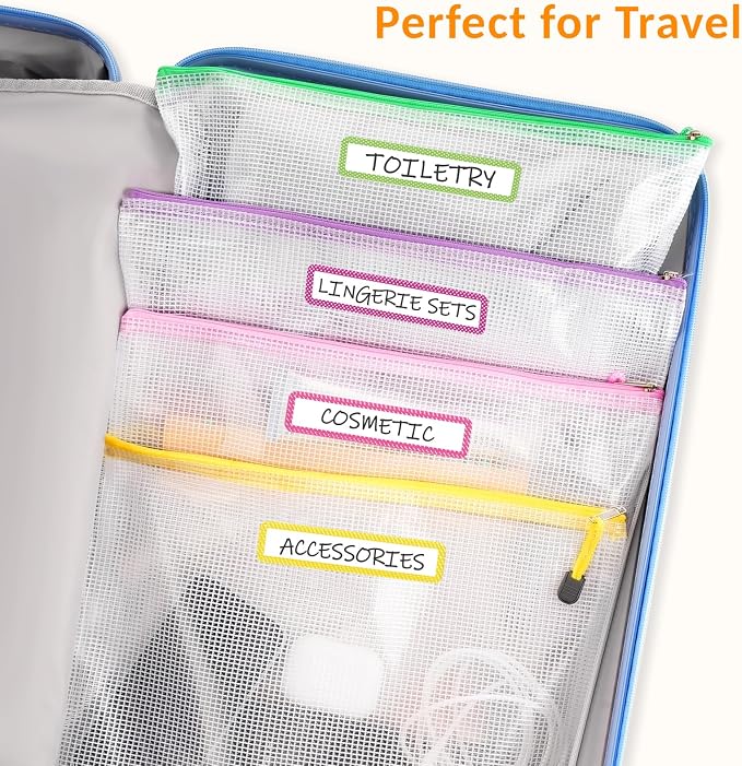 Sooez 24 Pack Mesh Zipper Pouch - Image 5