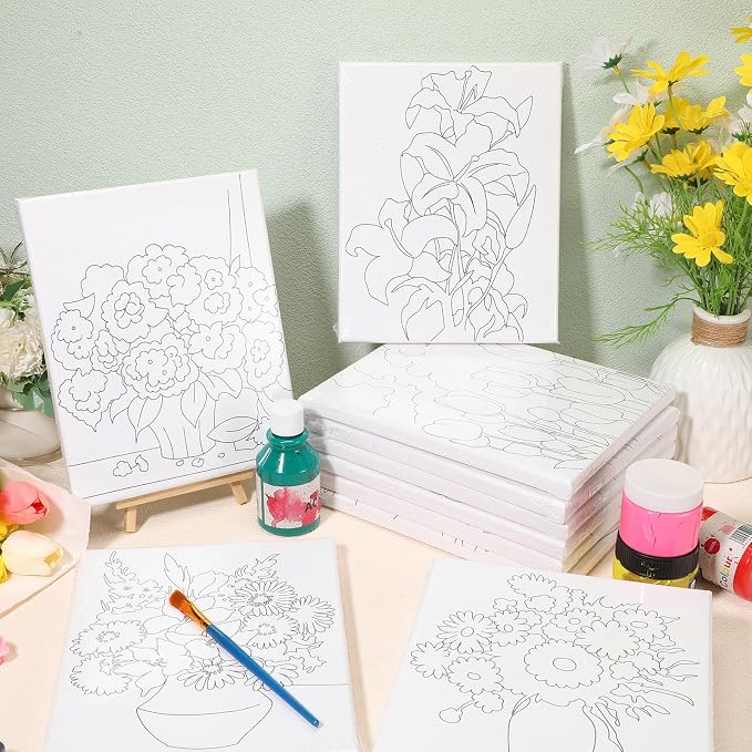 Zhanmai 12 Pack Pre Drawn Canvas - Image 4