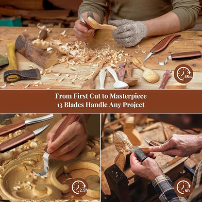 COZYGIFT Wood Carving Kit for Adults & Beginners - Image 5