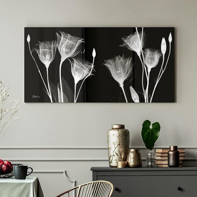 Empire Art Direct Frameless Free Floating Tempered Glass Panel Graphic Flower by EmpireArtDirect