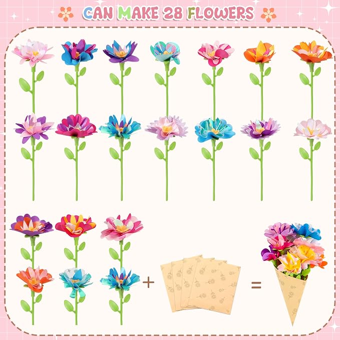 Plesechde DIY Fabric Flower Bouquets Toys Accessories, Arts and Crafts Toy - Image 3