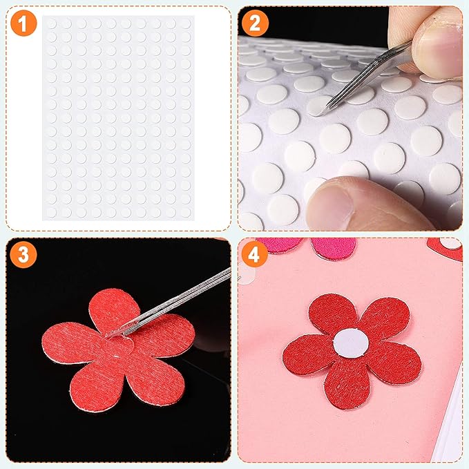 Zonon 3000 Pcs Double Sided Adhesive Dots Clear Glue Point Tape Stickers - Image 3