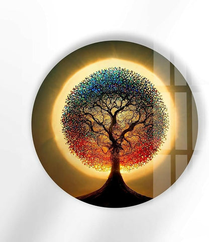 My Photostation.com 24'' Diameter Life of Tree Round Glass Wall Art Tempered - Image 2