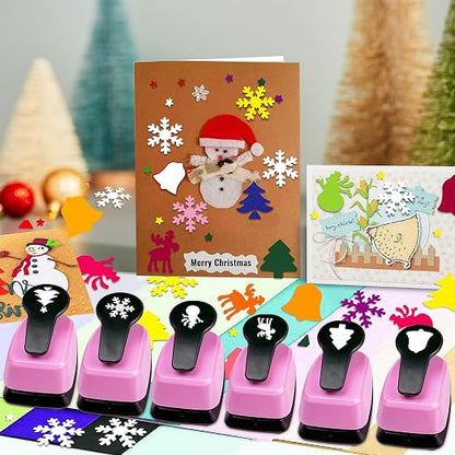 Paper Punch Shape Hole Puncher Craft Punches 1 inch Christmas Punches - Image 4