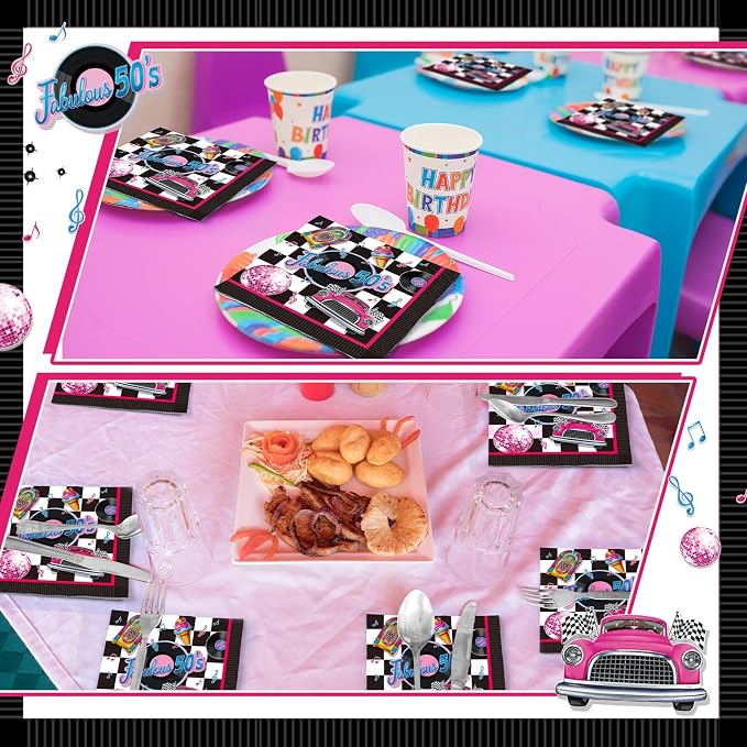60 Pcs 50s Cocktail Paper Napkins 6.5 x 6.5 Inches Disposable Paper Napkins - Image 6