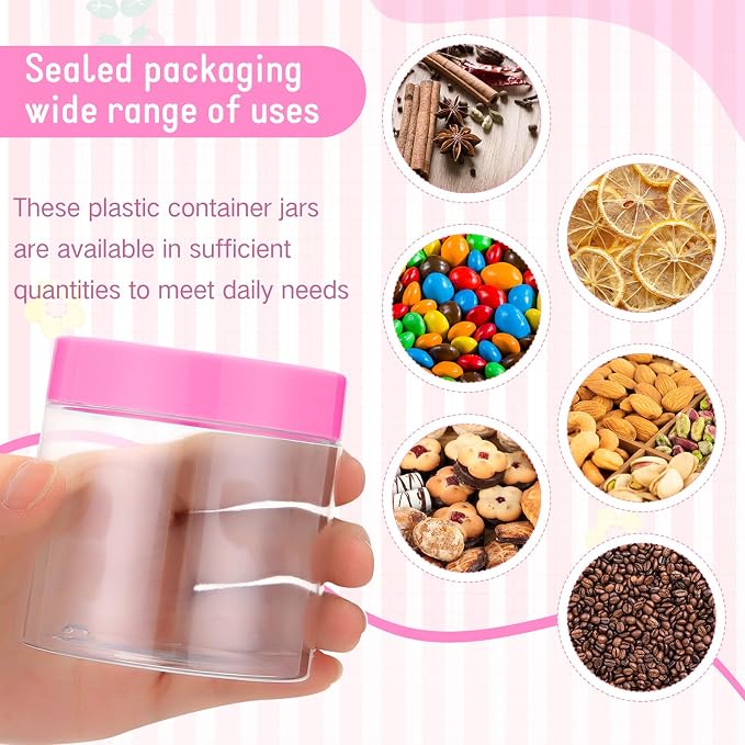 SATINIOR 12 Pack 8 oz Plastic Container Jars - Image 7