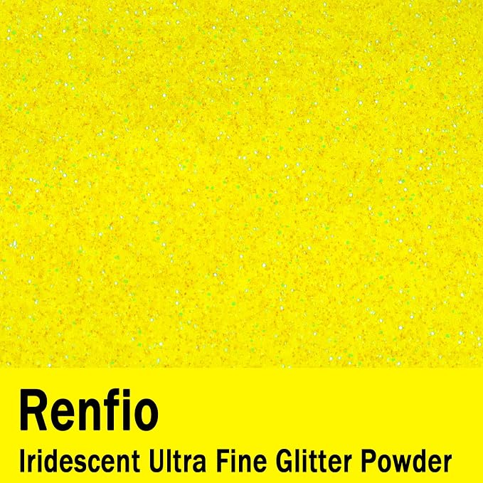 Renfio Iridescent Ultra Fine Glitter Powder Resin Supplies Glitters 1.94 Oz PET - Image 2