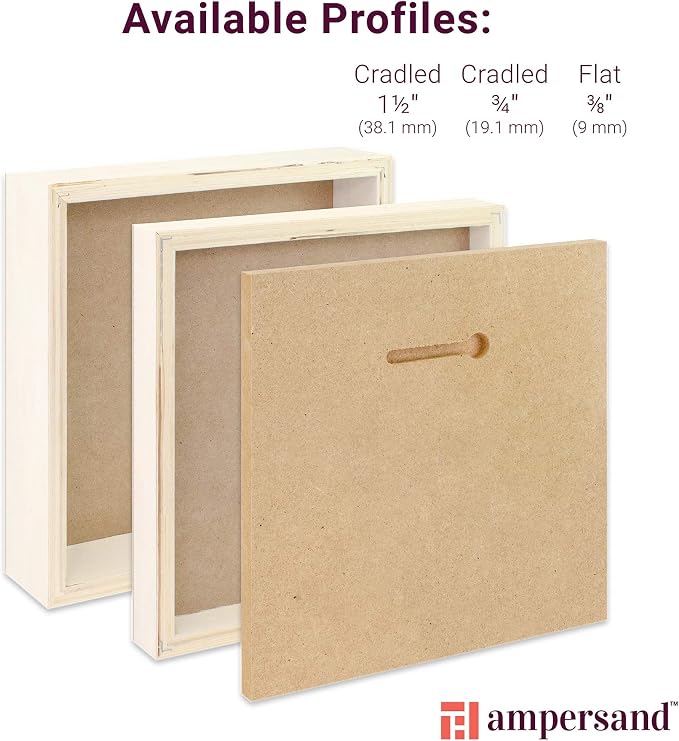 Ampersand Art Supply Wood Gesso Art Painting Panel: Canvas Texture, 1.5 Inch - Image 6