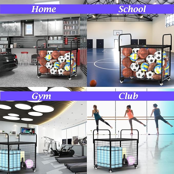 Ball Storage - 22.83" Basketball Cart - Image 6