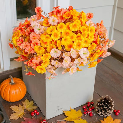 Fake Mums Fall Artificial Flowers Plants - Image 4