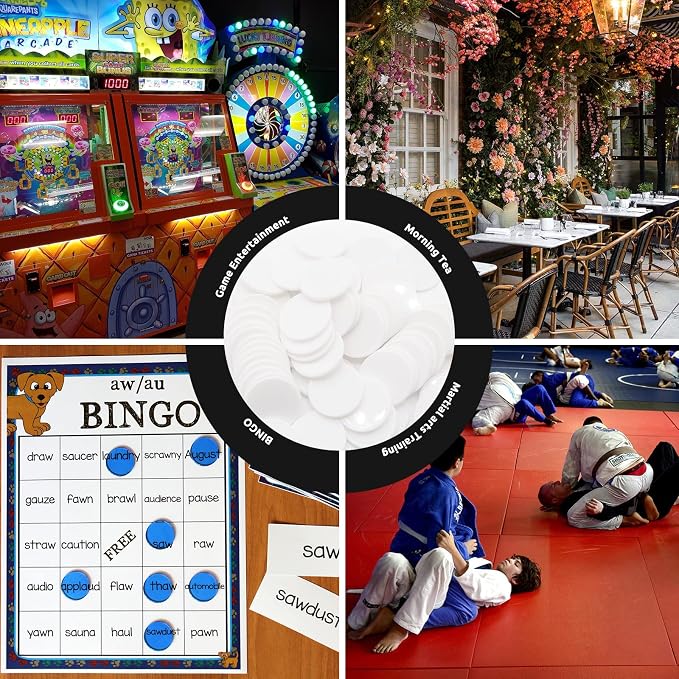 Set of 100 Opaque Plastic Learning Counters Mini Poker Chips Game Tokens - Image 5