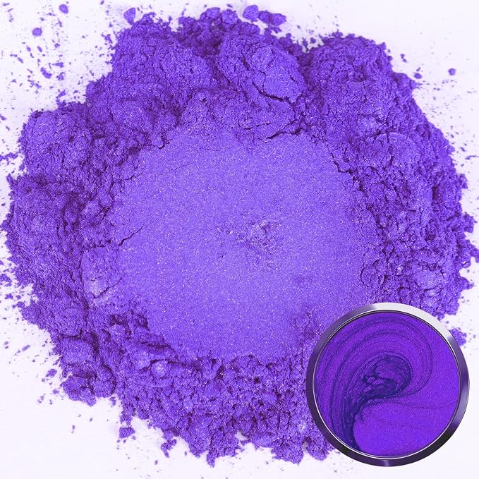 Matio Purple Mica Powder for Epoxy Resin, 1.8oz/ 50g Pearlescent Effect Mica - Image 2