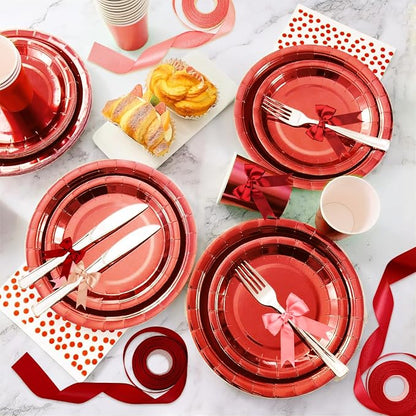 1 Inch Red Satin Ribbons for Crafts, 6 Rolls Single-Faced Red Assorted Ribbons - Image 7
