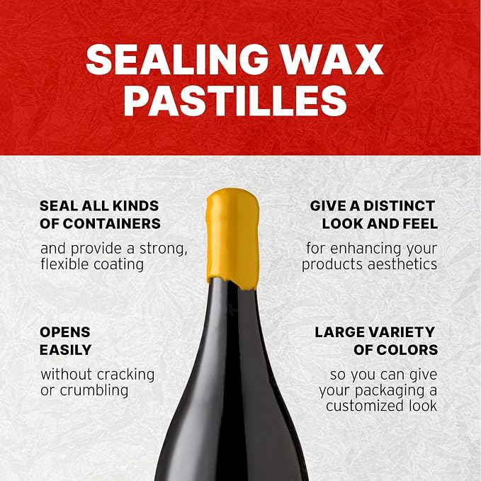 Blended Waxes, Inc. Bottle Sealing Wax Beads, Premium Pastille Wax Seal Beads - Image 3