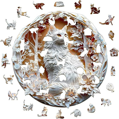 Wooden Puzzles Adults, 3D Cats Wooden Puzzles 200 Pieces, Unique Animal Shaped - Image 8