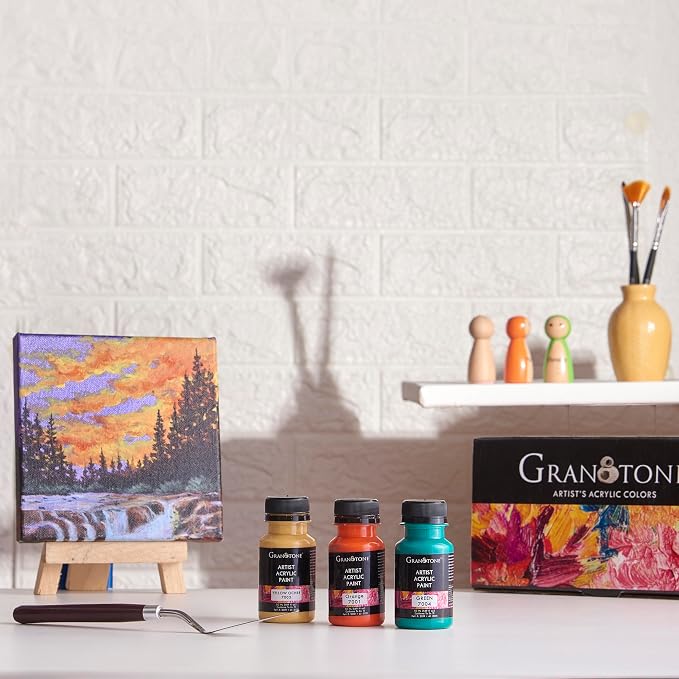 GRANOTONE Acrylic Paint Set | Glows in Black Light | Non-Toxic & Vibrant Paint - Image 4