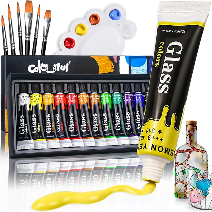 Colorful Acrylic Glass Paint Set by colorful