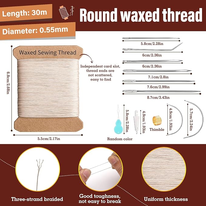 Repair Sewing Kit, Upholstery Needle and Thread Kit - Image 2